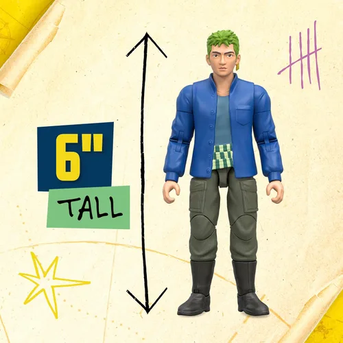 Miniatura 2 de One Piece Zoro - Figura de acción de 6 pulgadas con 5 accesorios. Incluye espadas intercambiables, soporte de espada, cara intercambiable y base