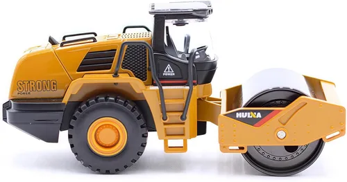 Miniatura 9 de Juguete de rodillo grande de metal a escala 1/60, juguete modelo de vehículos de construcción de metal, juguetes de coche de caja de arena al aire