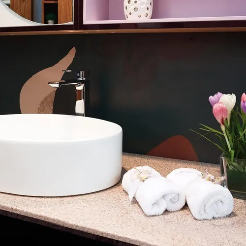 Miniatura 6 de VOTON Grifo de fregadero cromado de latón macizo, grifo alto de una sola manija para lavamanos de baño, grifo para lavabo de latón macizo, grifo
