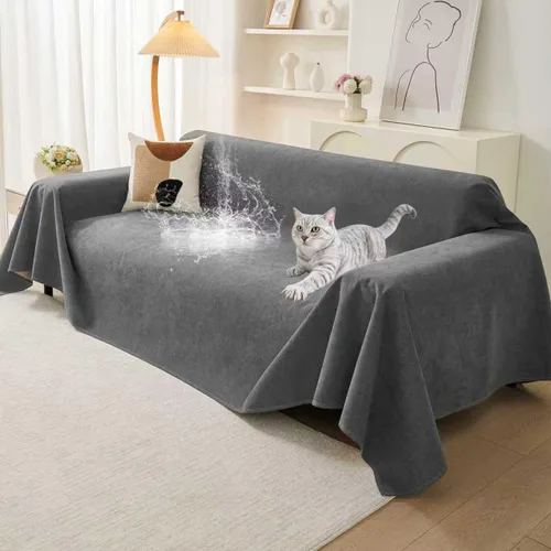 Miniatura 10 de Warmstar Couch Protector from Cat Claws, Waterproof Couch Cover Anti Slip,Couch Cover 3 Cushion Sofa Washable,Anti-Scratch Pet Sofa Cover Heavy Beige