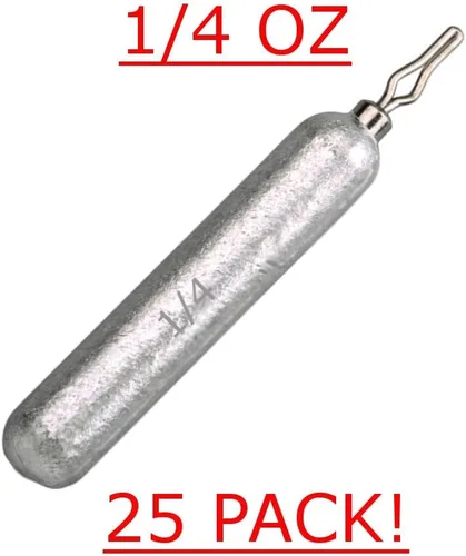 Miniatura 2 de Reaction Tackle Pesos de tiro de caída - Plomos para pesca de tiro de caída de agua salada y agua dulce - Forma de lápiz delgado - Plomos de pesca