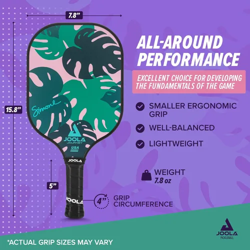 Miniatura 4 de JOOLA Pickleball Paddle Journey and Seneca – Select Fiberglass or Carbon Fiber Surface – Lightweight Paddles – Control & Power Rackets for Beginners