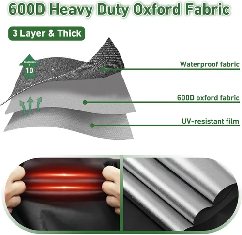 Miniatura 6 de Cubiertas de Aire Acondicionado para Unidades Exteriores 36 x 36 pulgadas, Cubierta de AC Impermeable 600D, Cubierta de Invierno para Condensador