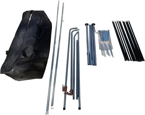 Miniatura 8 de Tienda de campaña grande impermeable de 4 estaciones de lona de algodón Glamping Yurt con agujero de gato de estufa para 6-8 personas Camping Caza