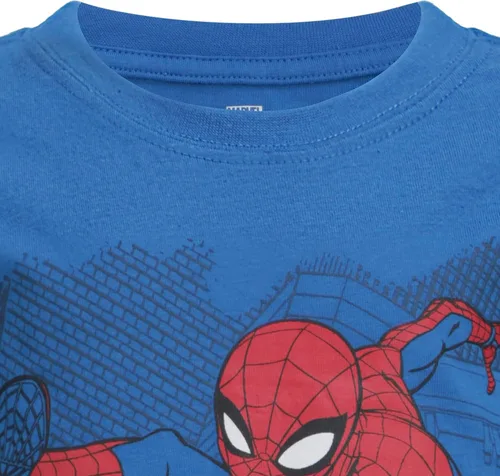 Miniatura 6 de Marvel Spider-Man - Chaleco con cremallera para niños, camiseta de manga larga y conjunto deportivo para niños pequeños y grandes - AzulRojo
