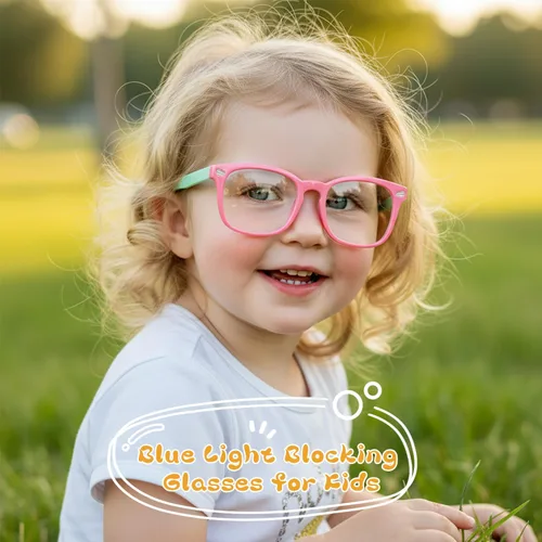 Miniatura 2 de Lentes de bloqueo de luz azul para niños y niñas, TR90, irrompibles, antirreflejos, UV400 de 2 a 18 años