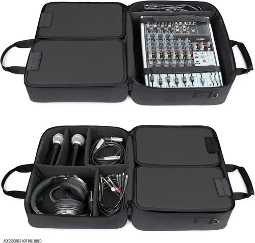 Miniatura 3 de USA Gear Bolsa de viaje para mezclador de DJ para Yamaha MG10XU, MG06X, Mackie Mix8 de 8 canales, Behringer Xenyx Q502USB, adaptadores, auriculares