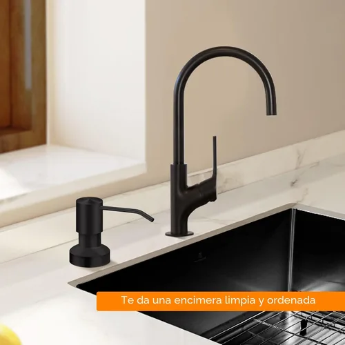 Miniatura 6 de Dispensador de jabón para fregadero de cocina, dispensador de jabón integrado para fregadero de encimera con kit de tubo de extensión de 47