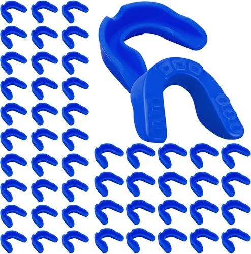 Miniatura 16 de Frienda - 50 protectores bucales de fútbol a granel juvenil, boquilla deportiva atlética para chicle para hockey, karate, baloncesto, boxeo