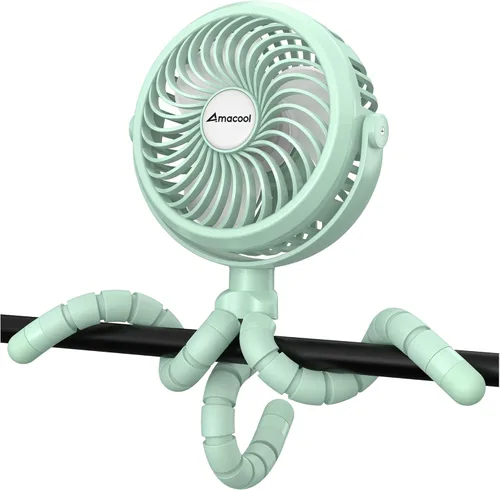Miniatura 13 de AMACOOL Ventilador de cochecito a pilas, esenciales de viaje para bebés para la playa, Disney, para recién nacidos, regalos de baby shower, búsqueda