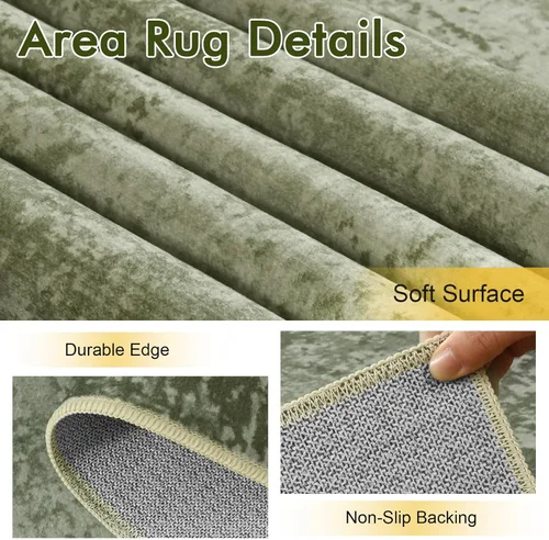 Miniatura 5 de Alfombra de pasillo lavable de 2 x 6 pies, antideslizante, de pelo bajo, alfombra de área de cocina, alfombra suave y larga para entrada, alfombra
