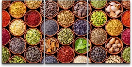 Miniatura 35 de wall26 Lienzo enmarcado para pared, juego de arte de hierbas, verduras y condimentos en madera, alimentos, fotografía cultural, realismo, paisaje