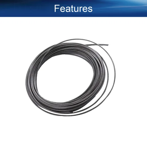Miniatura 3 de Heyiarbeit Cable de alambre 5/32 de acero inoxidable 304, cable de alambre de PVC de 82 pies de longitud perfecto para exteriores, patio, jardín