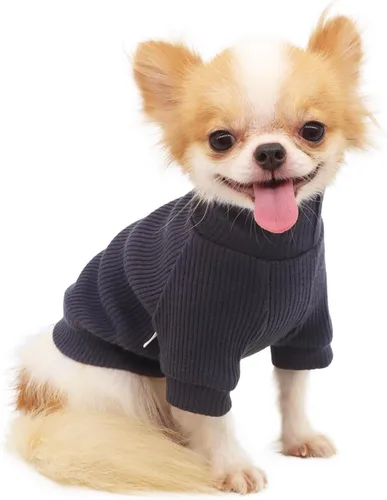 Miniatura 8 de LOPHIPETS Suéteres de cuello alto para perros pequeños, ropa para cachorros Chihuahua, rosa claro brillante, M
