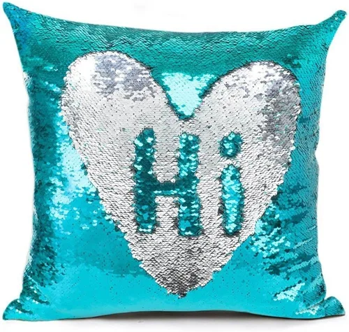 Miniatura 8 de MOCOFO Fundas de almohada decorativas de lentejuelas mágicas reversibles 16x16-2 de plata a oro + 2 de oro a negro de ante premium para habitación 4