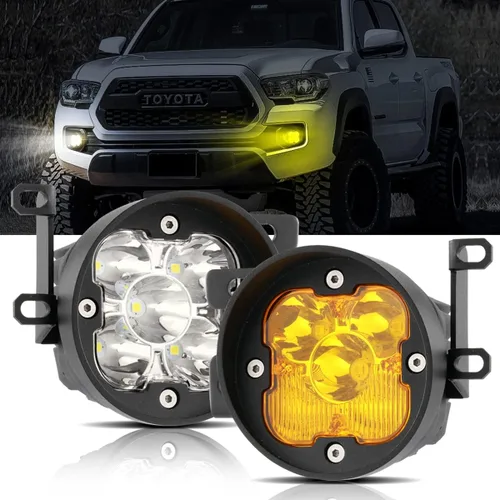 Miniatura 12 de Auxbeam Color Play Series - Luces LED Pod DRL Ámbar de 3" 100W Combo Spot Flood de Doble Color Señal de Giro Lámpara de Conducción Antiniebla Cubo