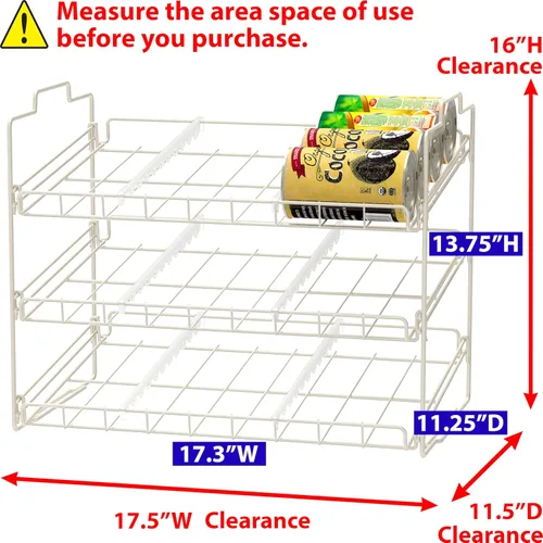Miniatura 2 de Deco Brothers Organizador de Estante Apilable para Latas para Cocina y Despensa, Capacidad para Hasta 36 Latas, Blanco