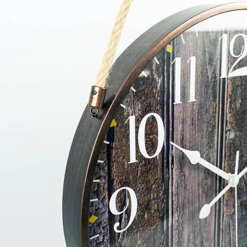 Miniatura 7 de Pacific Bay Montpellier - Reloj de pared grande decorativo ligero con cuerda para colgar, reloj de pared moderno, silencioso, sin tictac, esfera 3D
