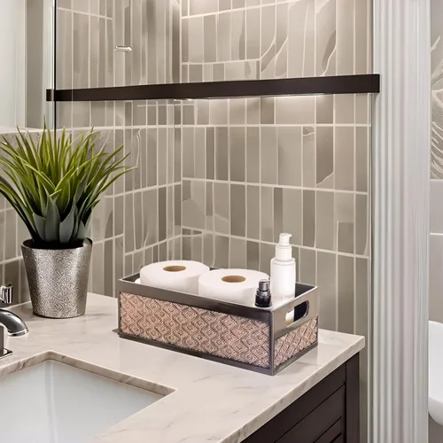 Miniatura 2 de Creative Scents Dublin - Cesta de almacenamiento de papel higiénico marrón para decoración, organizador decorativo de baño y almacenamiento