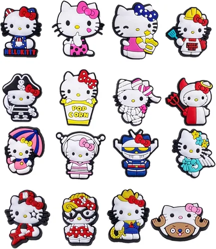 Miniatura 3 de 32 dijes de cocodrilo de anime, de PVC, kawaii, para niñas, niños, adolescentes, dibujos animados, zueco sandalias, pulsera, accesorios de zapatos