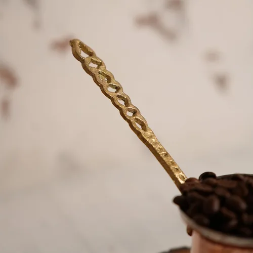 Miniatura 5 de Cafetera árabe, cafetera turca, cobre martillado hecho a mano, Cezve para 3 personas (mediana), cobre martillado