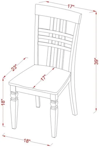 Miniatura 6 de East West Furniture HLLG5-BCH-W Juego de mesa de comedor moderno de 5 piezas, incluye una mesa redonda de madera con pedestal y 4 sillas de comedor