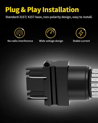 Miniatura 6 de Focos LED de color rojo brillante 3157 3156 3057 3056 con proyector para luces de freno traseras, compatibles con Toyota Tundra 2007-2017 2018 2019