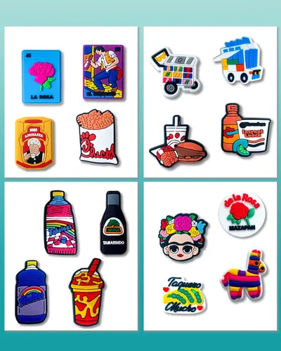 Miniatura 5 de Fohiahfce 35 dijes de inspiración mexicana para decoración de zapatos sandalias accesorios para adultos hombres mujeres regalos de fiesta Metal No