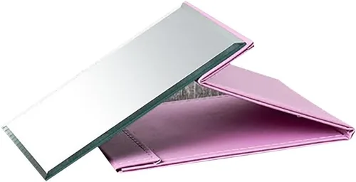 Miniatura 5 de JOLY Protable - Espejo plegable de piel sintética para maquillaje con soporte ajustable para uso personal, viajes (S, rosa)