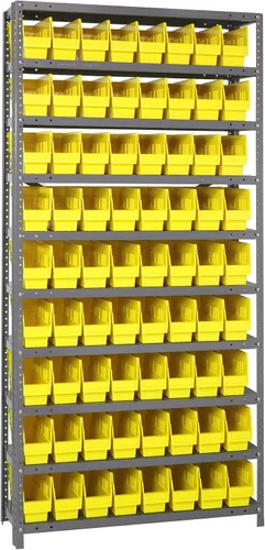 Miniatura 53 de Quantum QSBU-245BK Heavy Duty Shelving Unit with (7) Shelves and (24) QUS245 Black Bins for Garage Warehouse Storage Distribution 400 lb Load