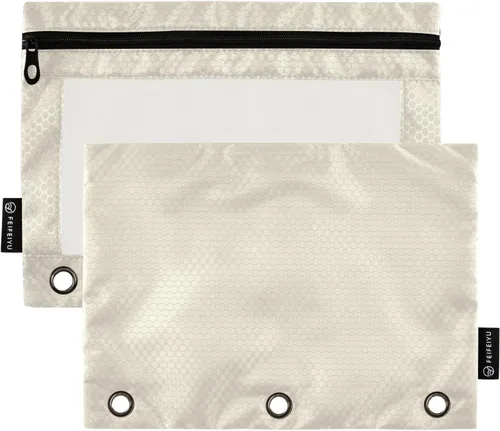 Miniatura 18 de Firebrick Zipper Pencil Pouch for 3 Ring Binder with Clear Window,Pencil Case 2 Pack Firebrick