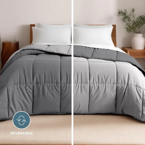 Miniatura 2 de Bare Home - Edredón Queen – Colores reversibles – Alternativa a la pluma de ganso – ultra suave – Serie 1800 Premium – Calidez para todas las 05