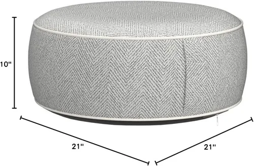Miniatura 2 de Puf inflable otomano, 21 x 10 pulgadas, relleno otomano de chenilla con forro de PVC inflable, reposapiés con mango portátil, almohada redonda