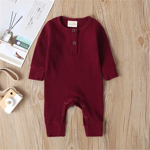 Miniatura 3 de Kuriozud Mameluco de una pieza para recién nacido, unisex, con botones, para bebé y niña