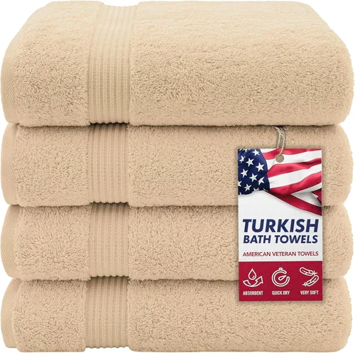 Miniatura 10 de Toalla American Veteran, Juego de Toallas de Mano para Baño de 4, 100% Conjunto de Toallas de Mano Turcas de Algodón, Toallas de Mano Suave