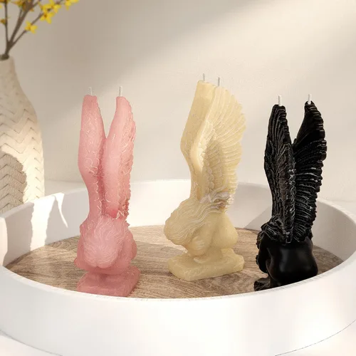 Miniatura 2 de Molde de resina de ángel de alas – Moldes de silicona de fundición de resina para decoración del hogar y fabricación de velas, molde en espiral