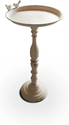 Miniatura 8 de Mesa redonda pequeña decorativa para pájaros, decoración de granja, mesa auxiliar Shabby Chic para sala de estar, muebles de oficina (negro, grande)