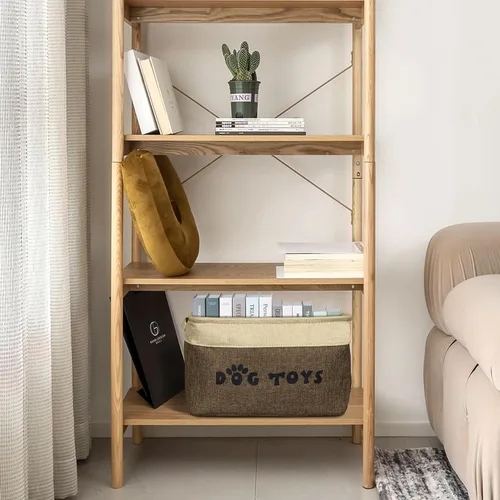 Miniatura 4 de PET ARTIST Cesta de juguetes para perros, caja plegable para juguetes para perros con asas cómodas, organizador grande de almacenamiento de juguetes