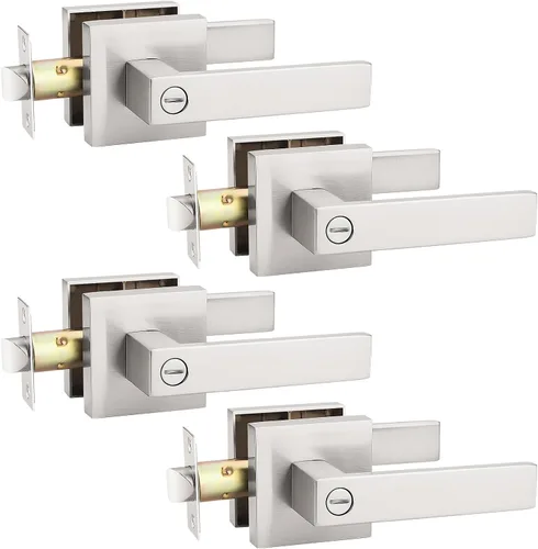 Miniatura 58 de KNOBWELL - Juego de cerradura con 1 picaporte resistente para puertas de una cara, ideal para puertas interiores reversibles, 0.93 libras