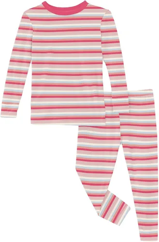 Miniatura 122 de KicKee Pants Conjunto de pijama de manga larga con estampado de piezas