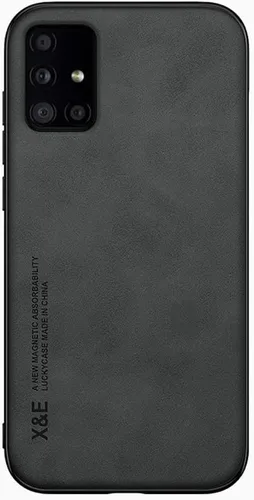 Kepuch Silklike - Funda para Samsung Galaxy A51 5G - Cubierta de parachoques con placa metálica incorporada para Samsung Galaxy A51 5G - Negro