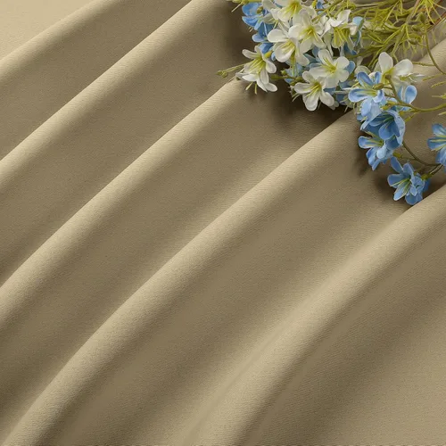 Miniatura 7 de CUCRAF - Cortinas opacas beige de 45 pulgadas, juego de 2 paneles con bolsillo para barra, cortinas para oscurecer dormitorios y sala de estar