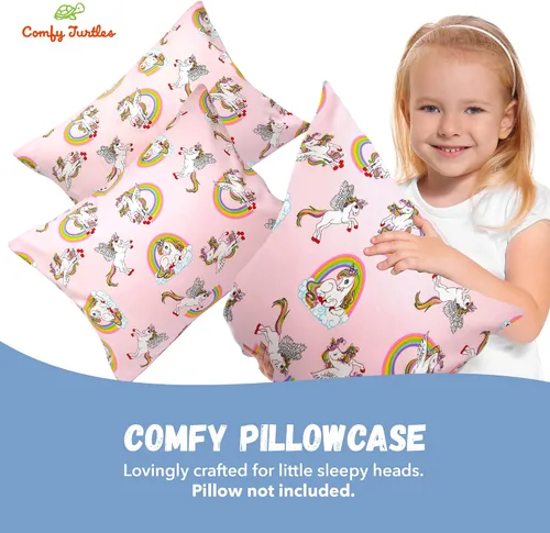Miniatura 6 de Funda de almohada para niños pequeños 13 x 18 algodón unicornio almohadas para niñas, fundas de almohada pequeñas para almohadas de viaje, funda