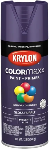 Miniatura 27 de Krylon K05599007 COLORmaxx Pintura en aerosol y base para uso en interiores y exteriores, color gris brillante para maquinaria, 12 onzas