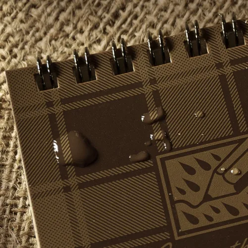 Miniatura 3 de Rite in the Rain - Cuaderno con espiral superior resistente a la intemperie, 3 x 5 pulgadas, cubierta a cuadros color marrón y canela