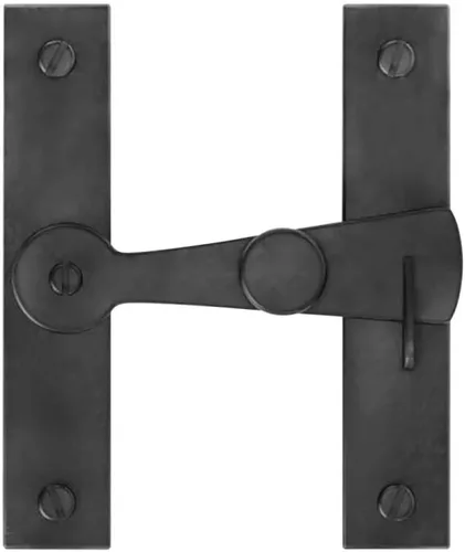 Renovators Supply Manufacturing Pestillo de gabinete H-Flush de hierro forjado negro 3 en hardware antiguo de la puerta del armario
