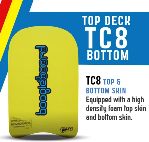 Miniatura 6 de BoogieBoard - Entrenador deportivo de 19 pulgadas, tabla de bodyboard TC8 Deck PE Core Crescent Tail Principiantes Piscina Playa