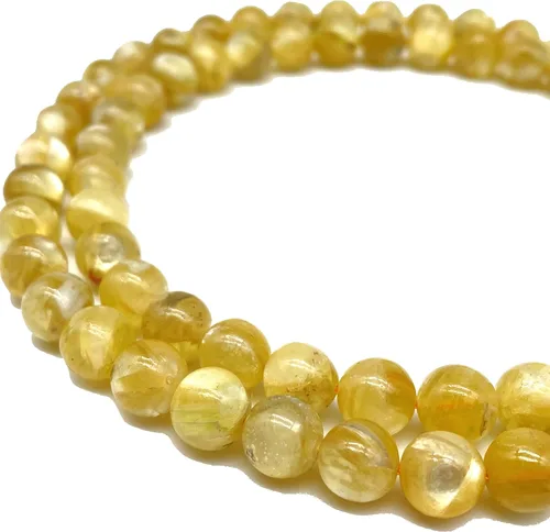 ABCGEMS Minas-Gerais Golden Star Mica Moscovita Cuentas de Brasil (Gorgeous Flash - Exquisita Matrix) Suministros de cuentas para hacer joyas de