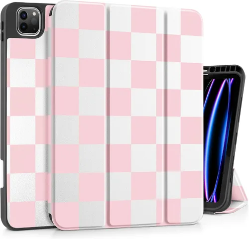 Miniatura 16 de Funda Tuiklol para iPad Pro de 12.9 pulgadas 2022 2021 2020 2018 6th / 5th / 4th / 3rd Gen Built in Pencil Holder Protective Stand Back Cover with