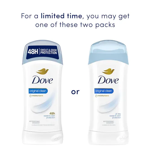 Miniatura 3 de Dove Desodorante antitranspirante invisible sólido, 2 unidades de limpieza original, para mujeres, para protección durante todo el día contra